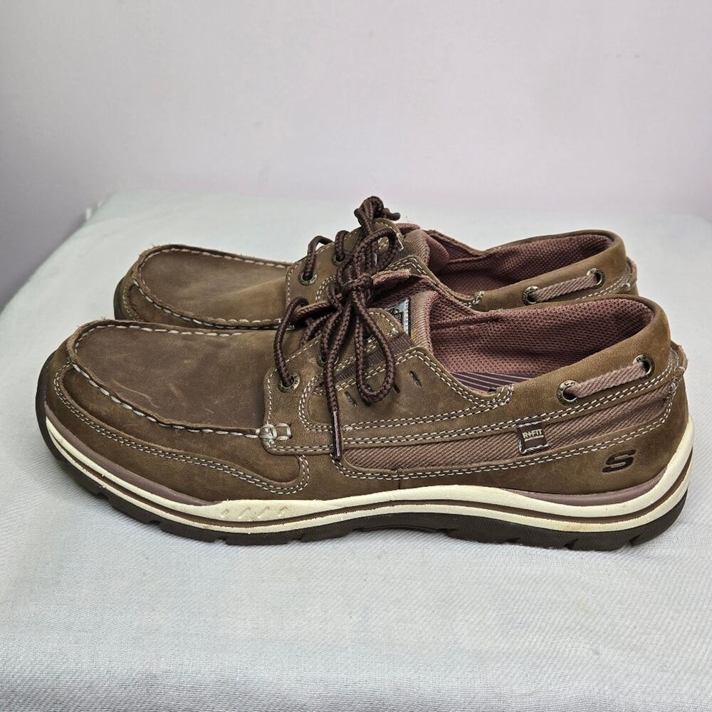 Skechers Relaxed Fit Memory Foam Men's Brown Casual Shoes USA Size 10 - Picture 5 of 11